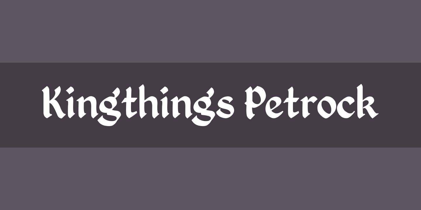 Пример шрифта Kingthings Petrock #1